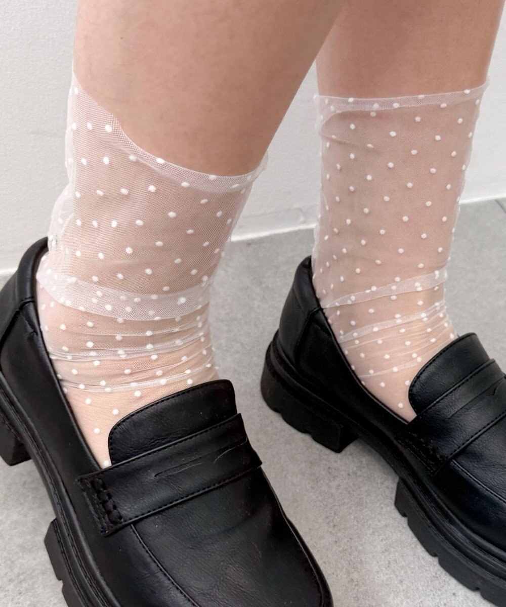 WEGO ドットシアーソックス 
