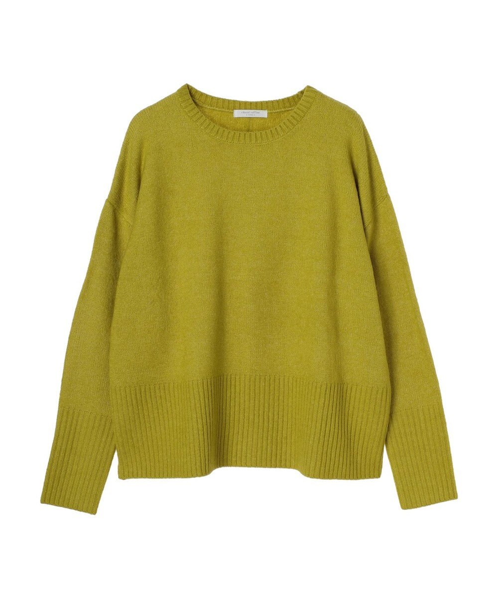 Green Parks ｆｕｗａっとメランジ袖リブ長めニットプルオーバー 