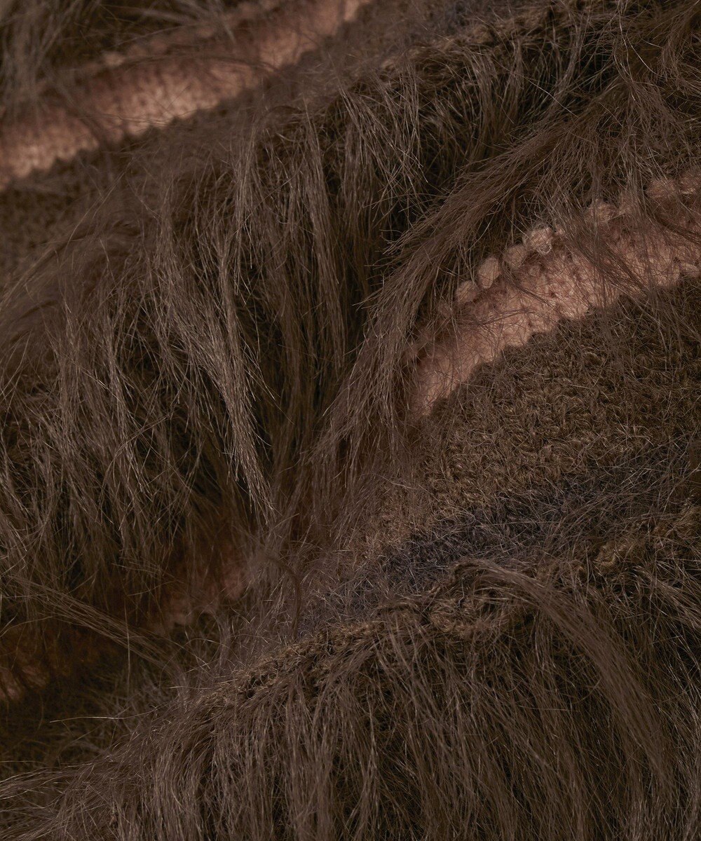 YECCA VECCA フェザーマルチボーダーニット 