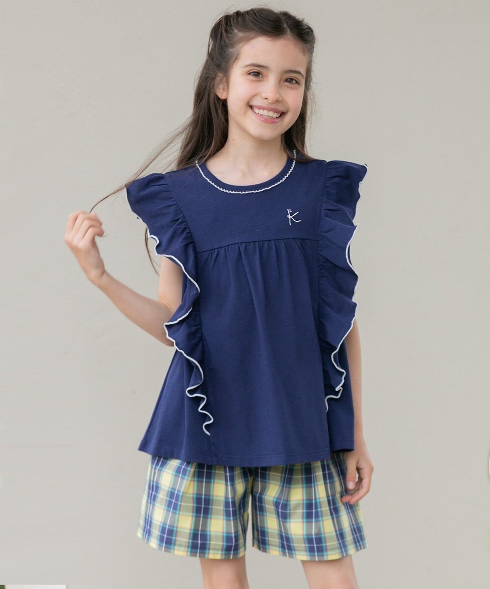 組曲 KIDS 【150-160㎝】チェック ショートパンツ 