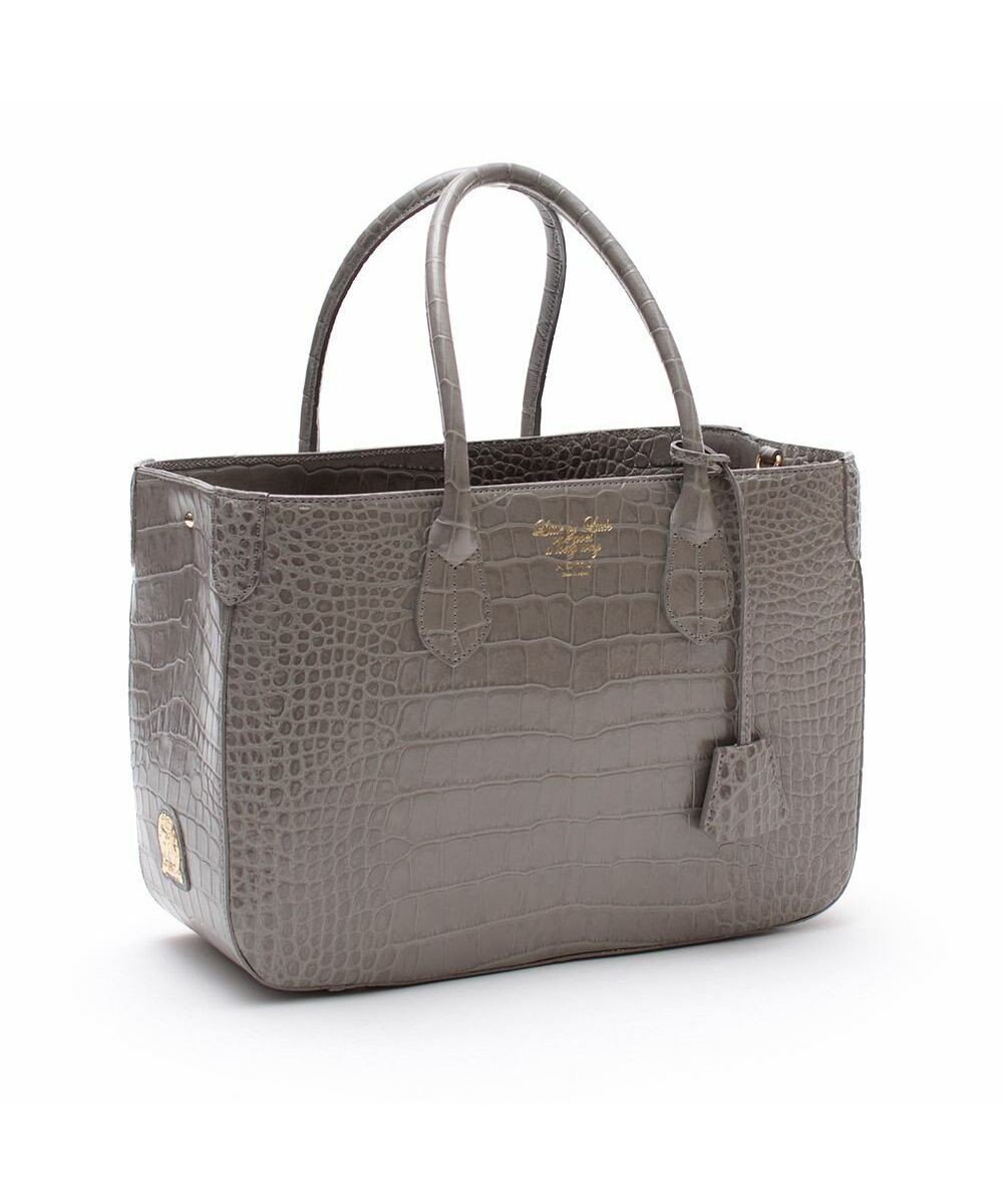 A.D.M.J. 【牛革】クロコダイル型押しトート32cm(Dカン付) 