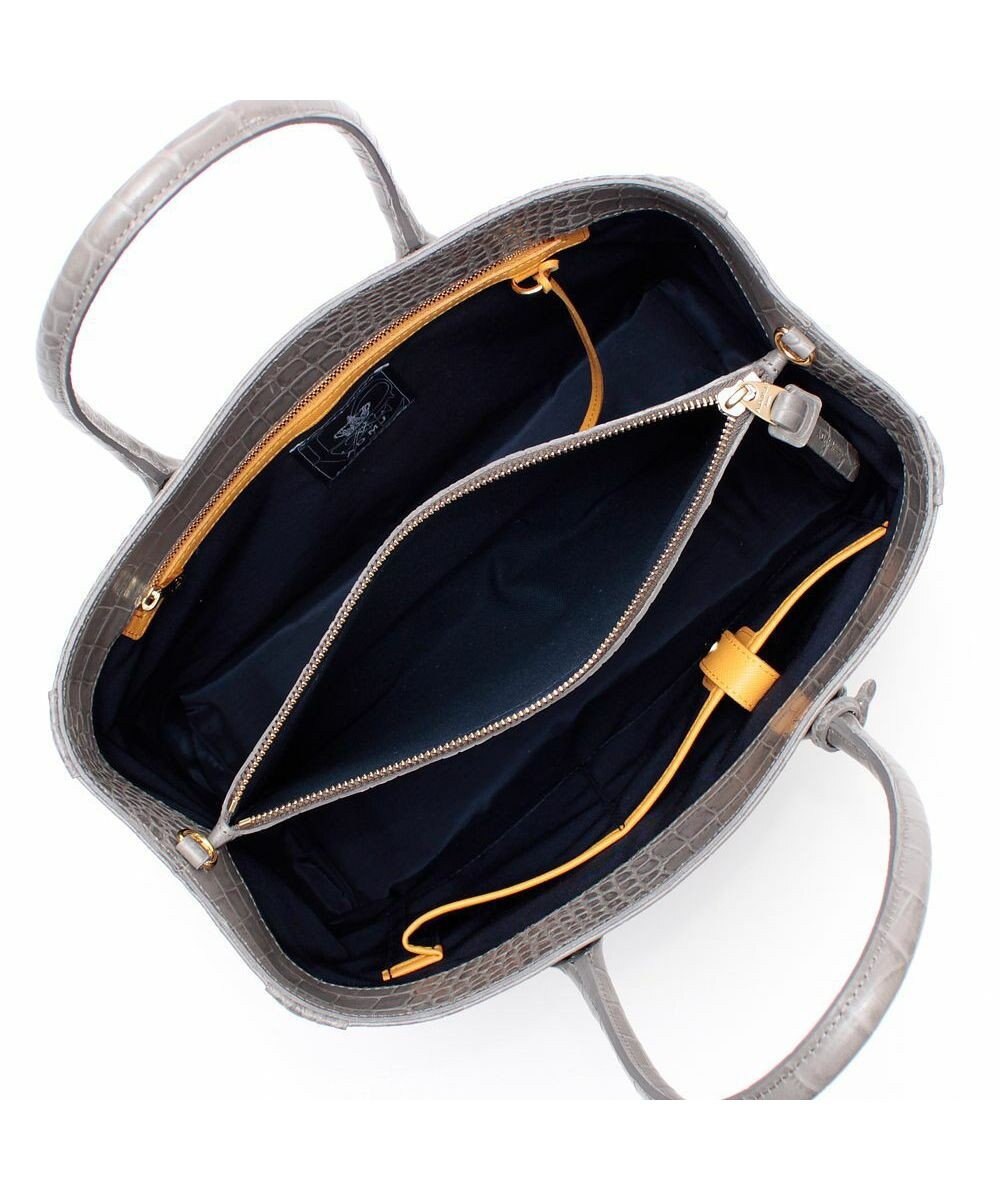 A.D.M.J. 【牛革】クロコダイル型押しトート32cm(Dカン付) 