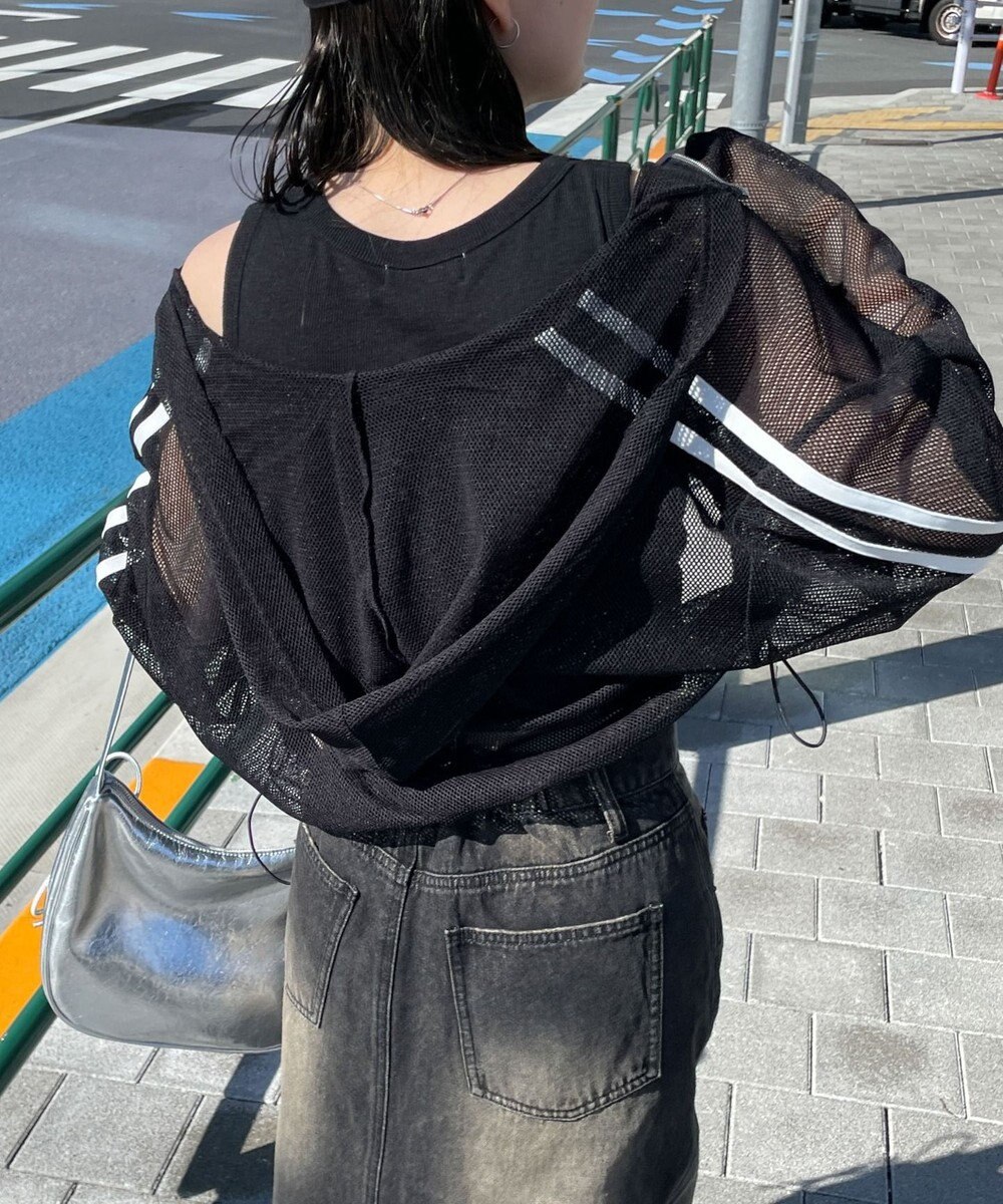 WEGO Wジップラインメッシュパーカー 