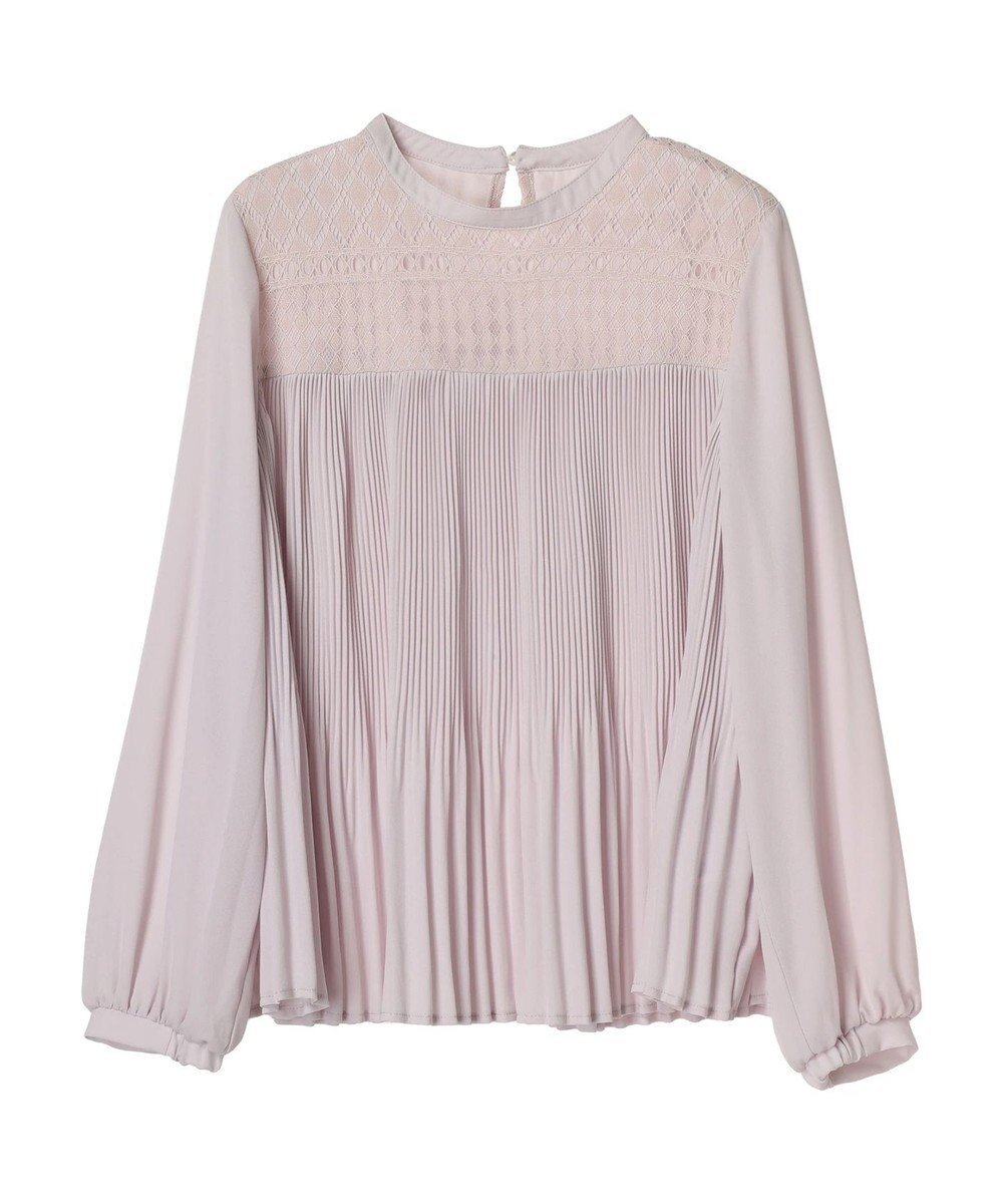 earth music&ecology レースプリーツブラウス 