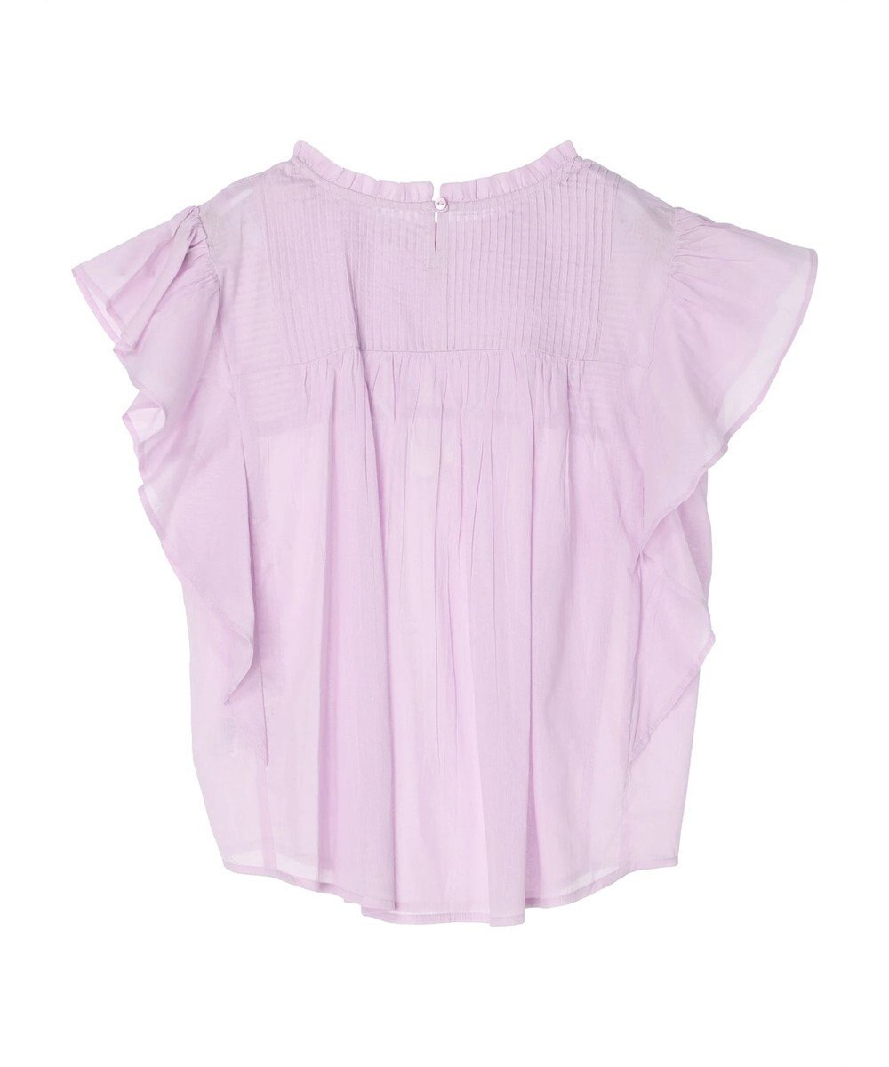 earth music&ecology コットンボイルフリルブラウス 