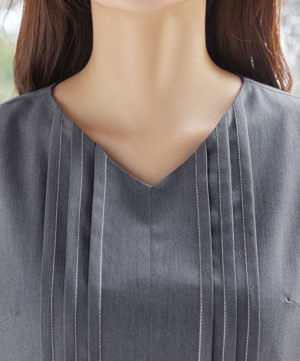 Tiaclasse L ピンタックステッチワンピース 