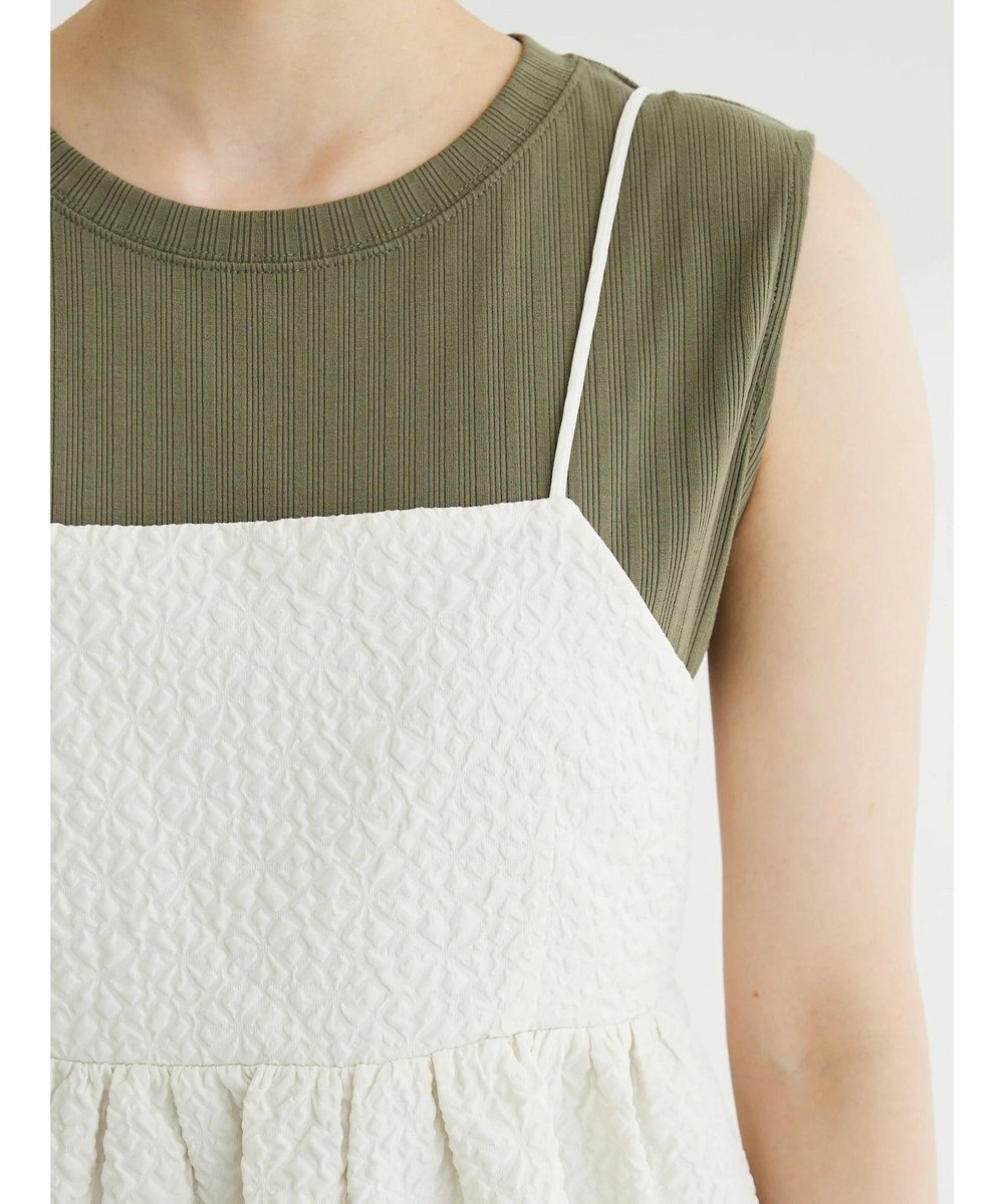 Green Parks ・ＥＬＥＮＣＡＲＥ　ＤＵＥ　フクレジャカードキャミソール 