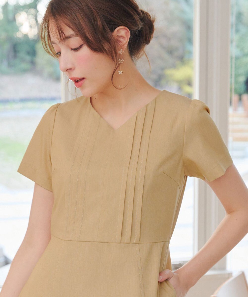 Tiaclasse L ピンタックステッチワンピース 