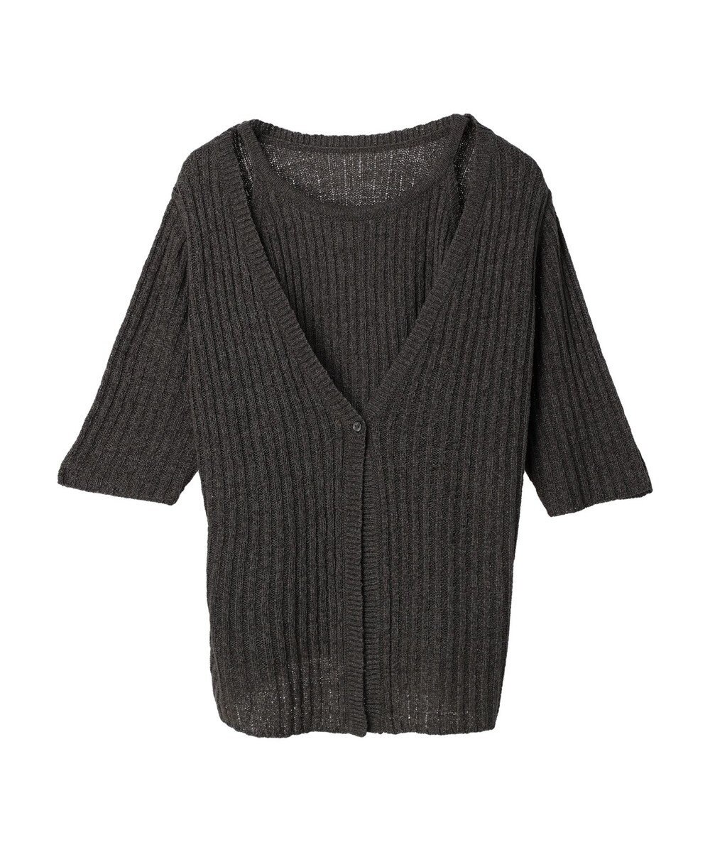 Green Parks テープヤーンドッキングニットプルオーバー 