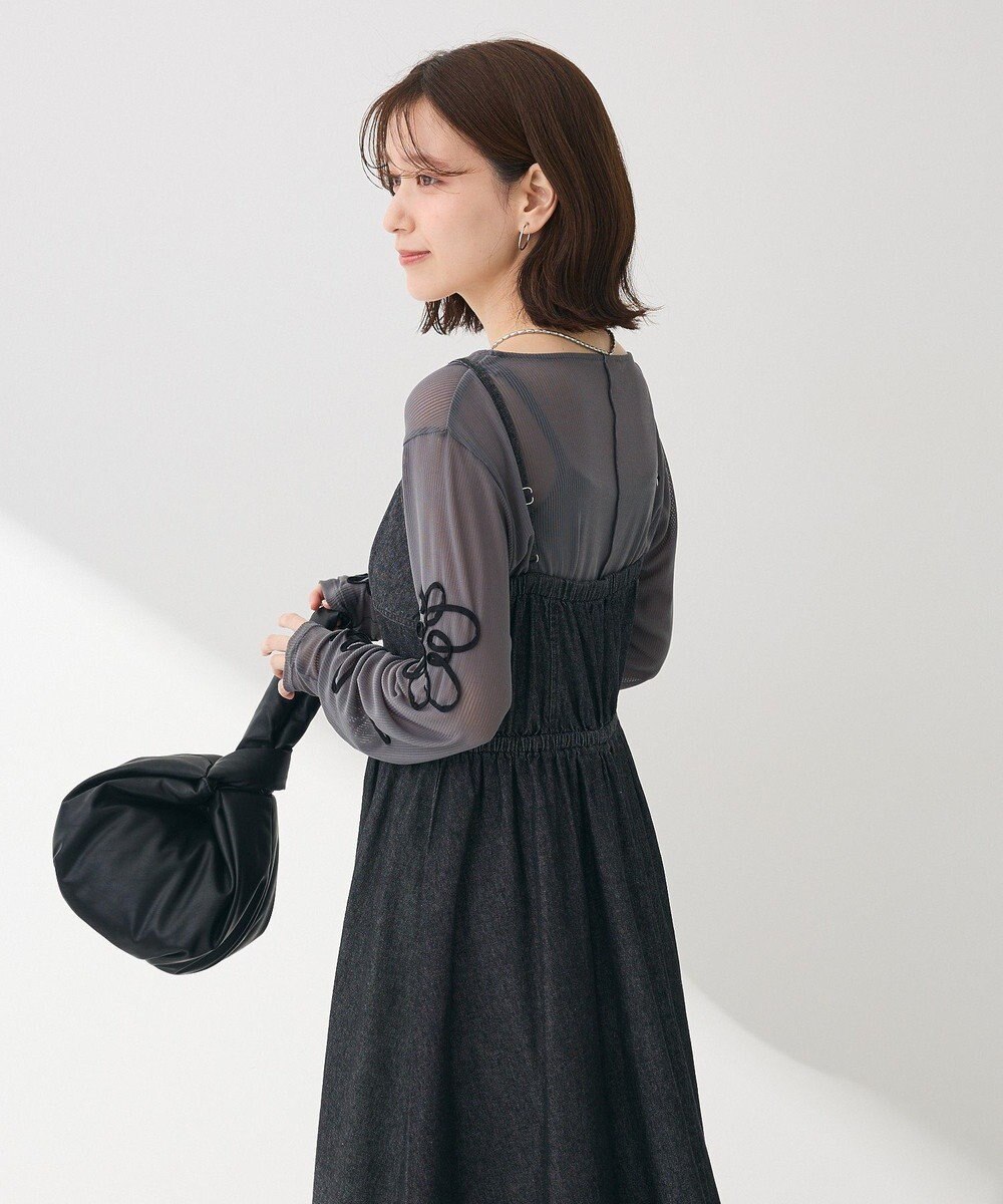 Green Parks ・ＳＵＧＡＲ　ＳＰＯＯＮ　コルセットデニムキャミワンピ 