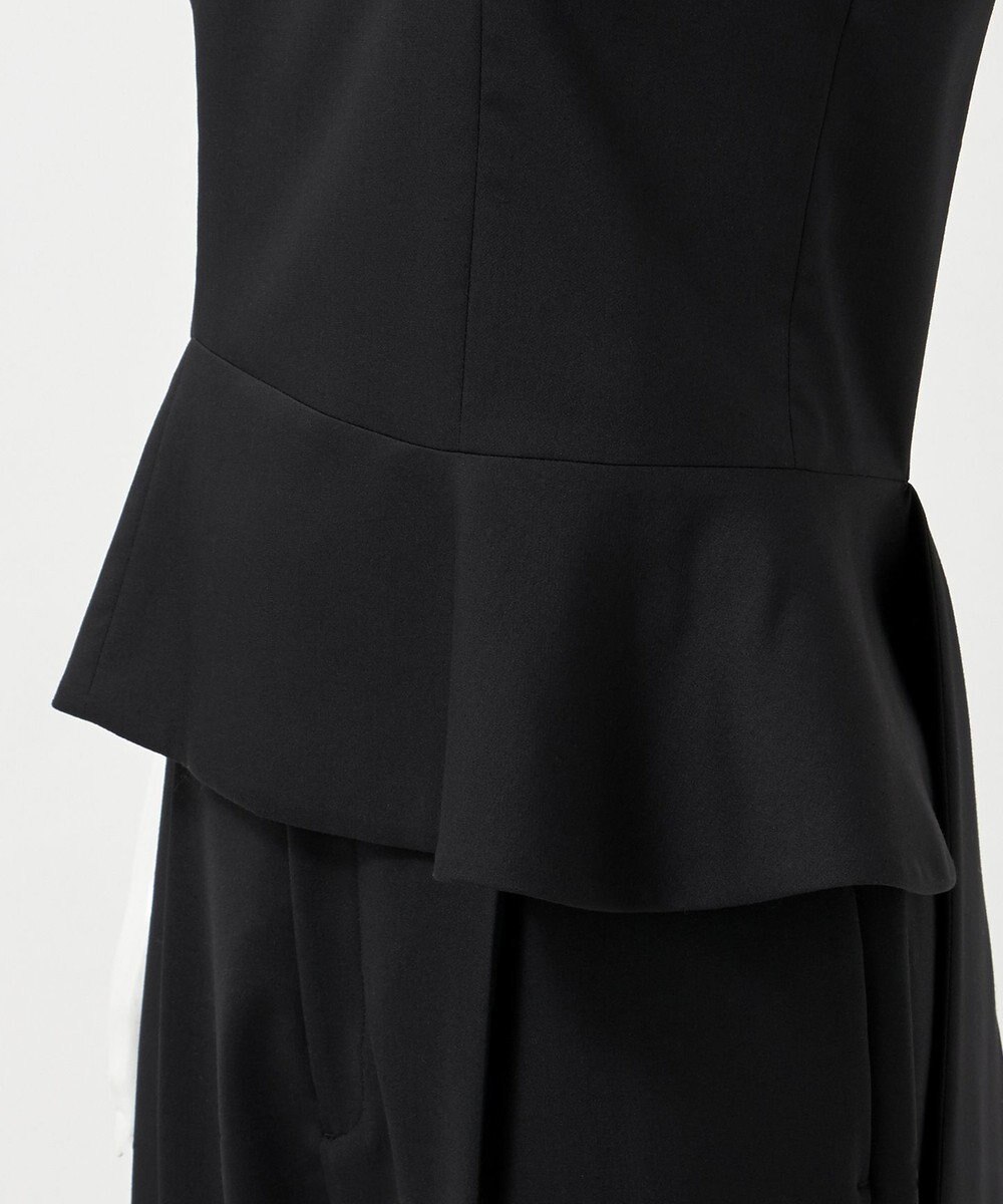 23区 S 【エステータ】ライトダブルクロス バックリボン ペプラムトップス 