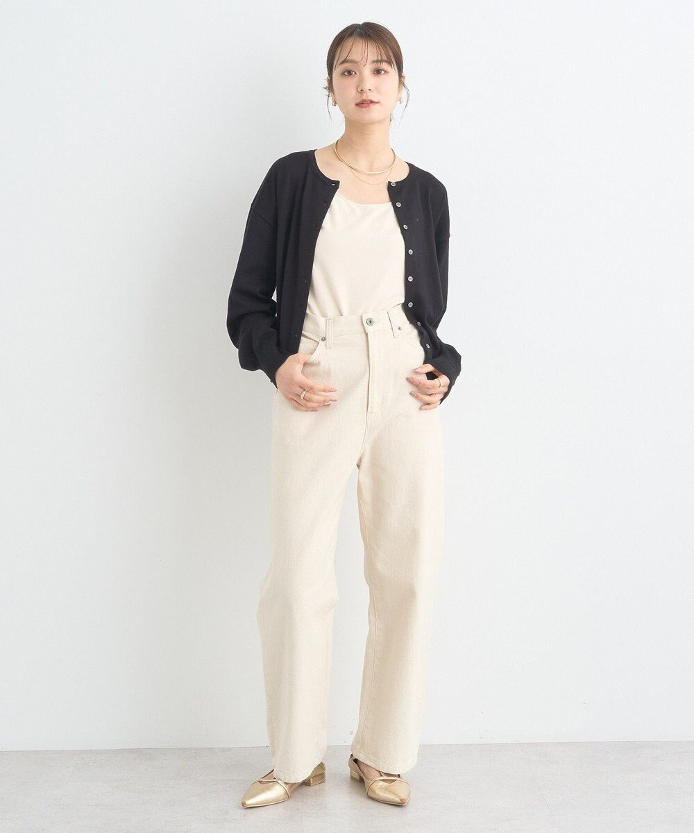 earth music&ecology ＵＶカット加工クルーネックニットカーディガン 