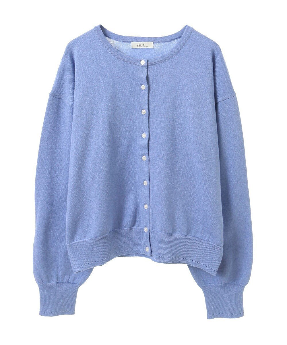 earth music&ecology ＵＶカット加工クルーネックニットカーディガン 