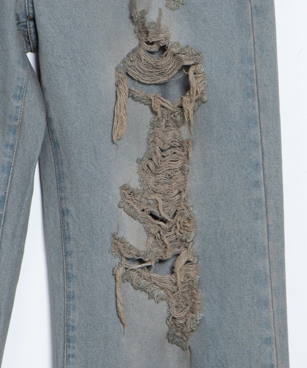 WEGO ダメージデニムワイドパンツ 