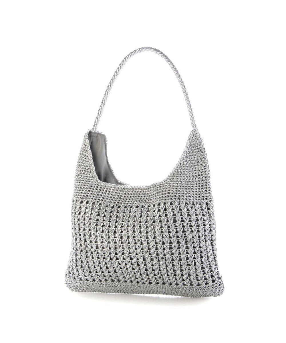 UNBILLION カシュカシュ cachecache / メタリックコード柄編みワンハンドルトート 