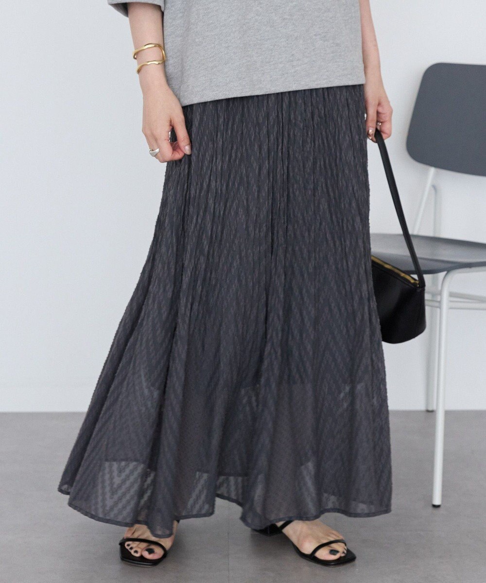 AMERICAN HOLIC カットジャガードプリーツスカート 