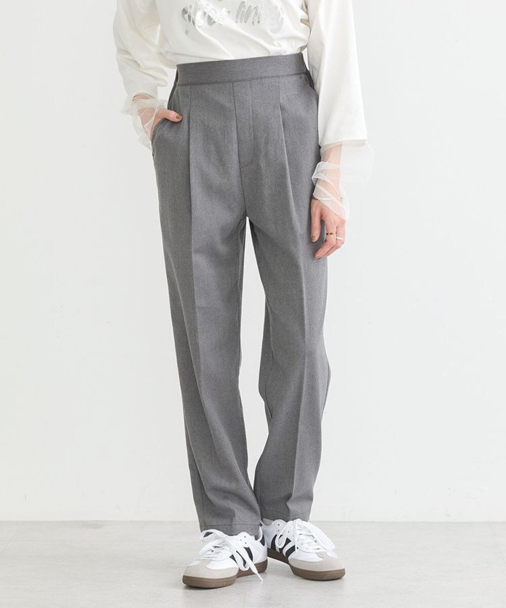 earth music&ecology 裏起毛テーパードパンツ 