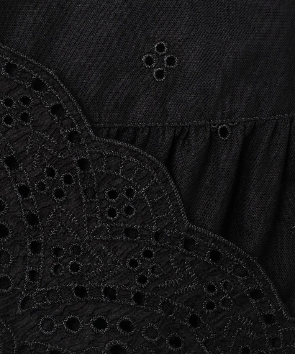 23区 【SLOW/洗える】エンブロイダリーレース ブラウス 