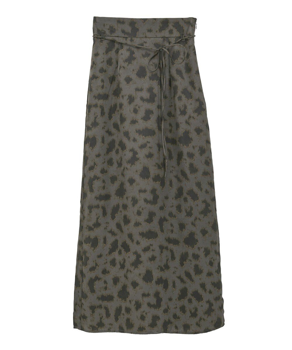 CRAFT STANDARD BOUTIQUE ヒョウ柄プリントIラインスカート 