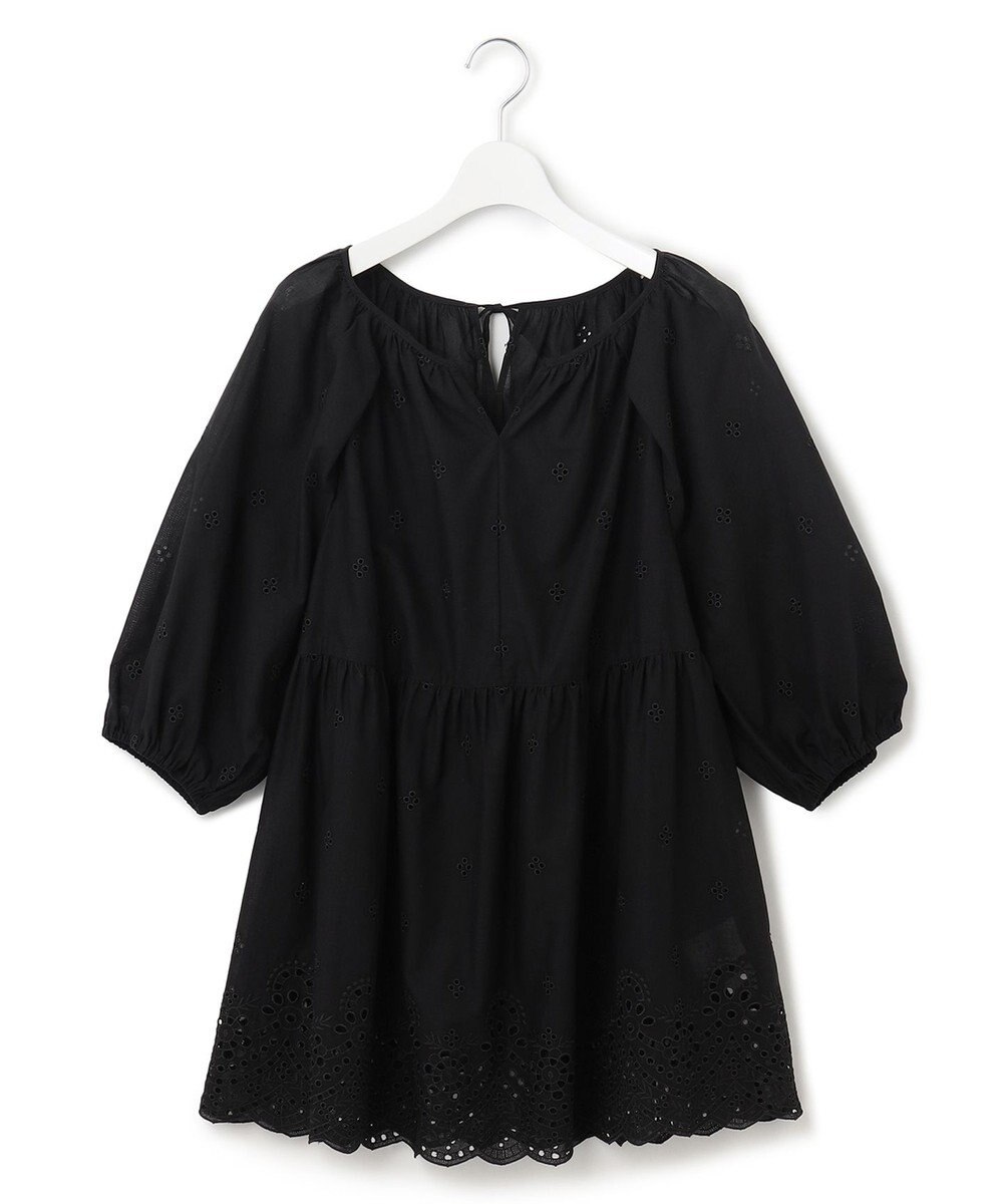 23区 【SLOW/洗える】エンブロイダリーレース ブラウス 