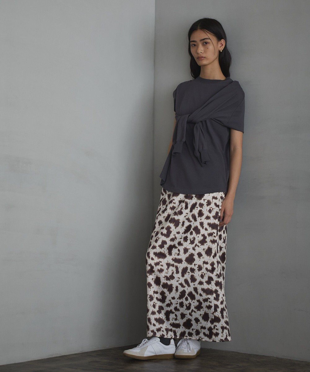 CRAFT STANDARD BOUTIQUE ヒョウ柄プリントIラインスカート 