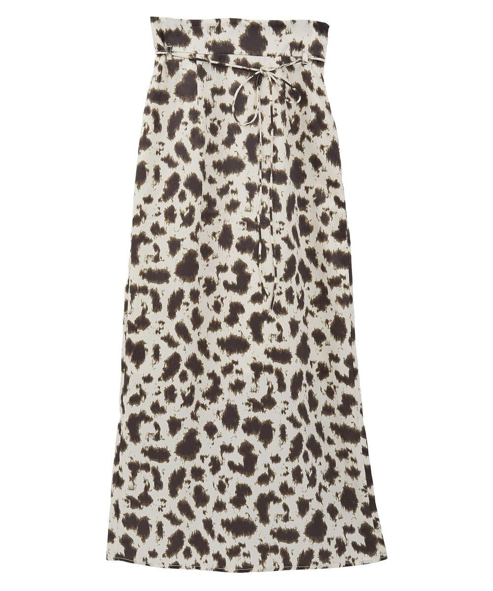 CRAFT STANDARD BOUTIQUE ヒョウ柄プリントIラインスカート 