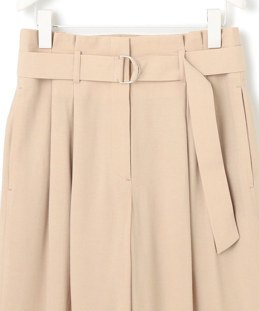 ICB 【接触冷感・UVカット・洗える】 T/Rドライリネン ワイドストレートパンツ 