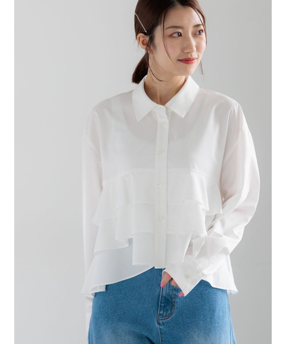 Te chichi ティアードフリルクロップトシャツ 