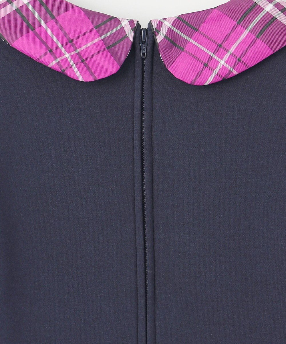 組曲 KIDS 【150-160㎝】チェックタフタドッキング ワンピース 