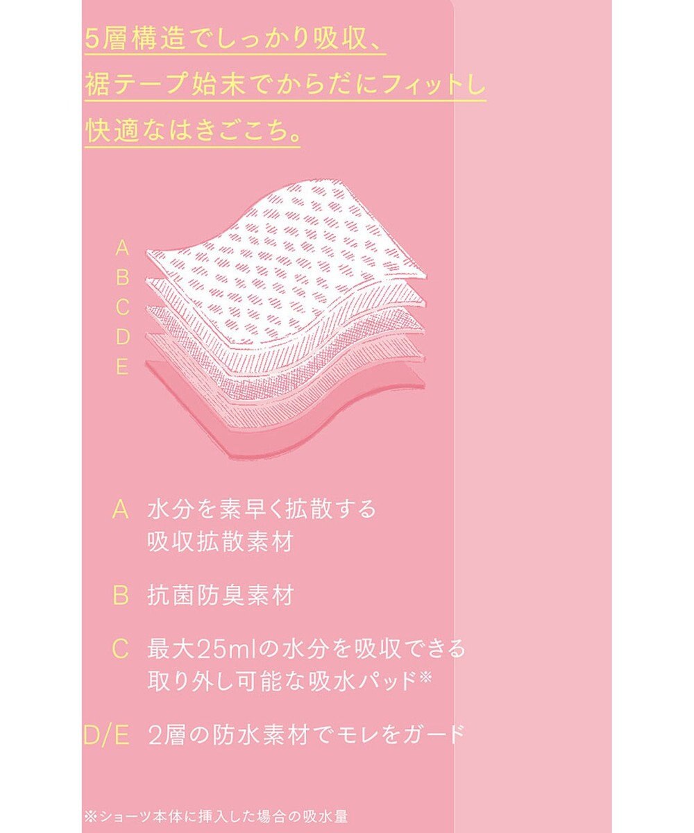 Wing 【セパレート吸水サニタリーショーツ】　吸水パッド取り外し可能　モレにくい　はきこみ丈ふつう　ウイング／ワコール　EC7500 