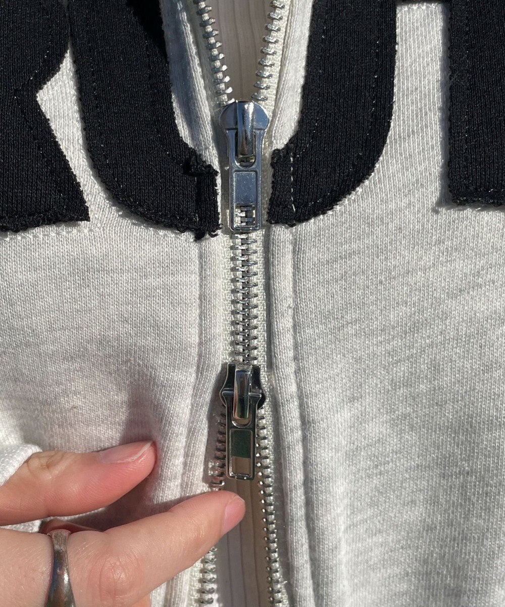 WEGO ロゴZIPショートパーカー 