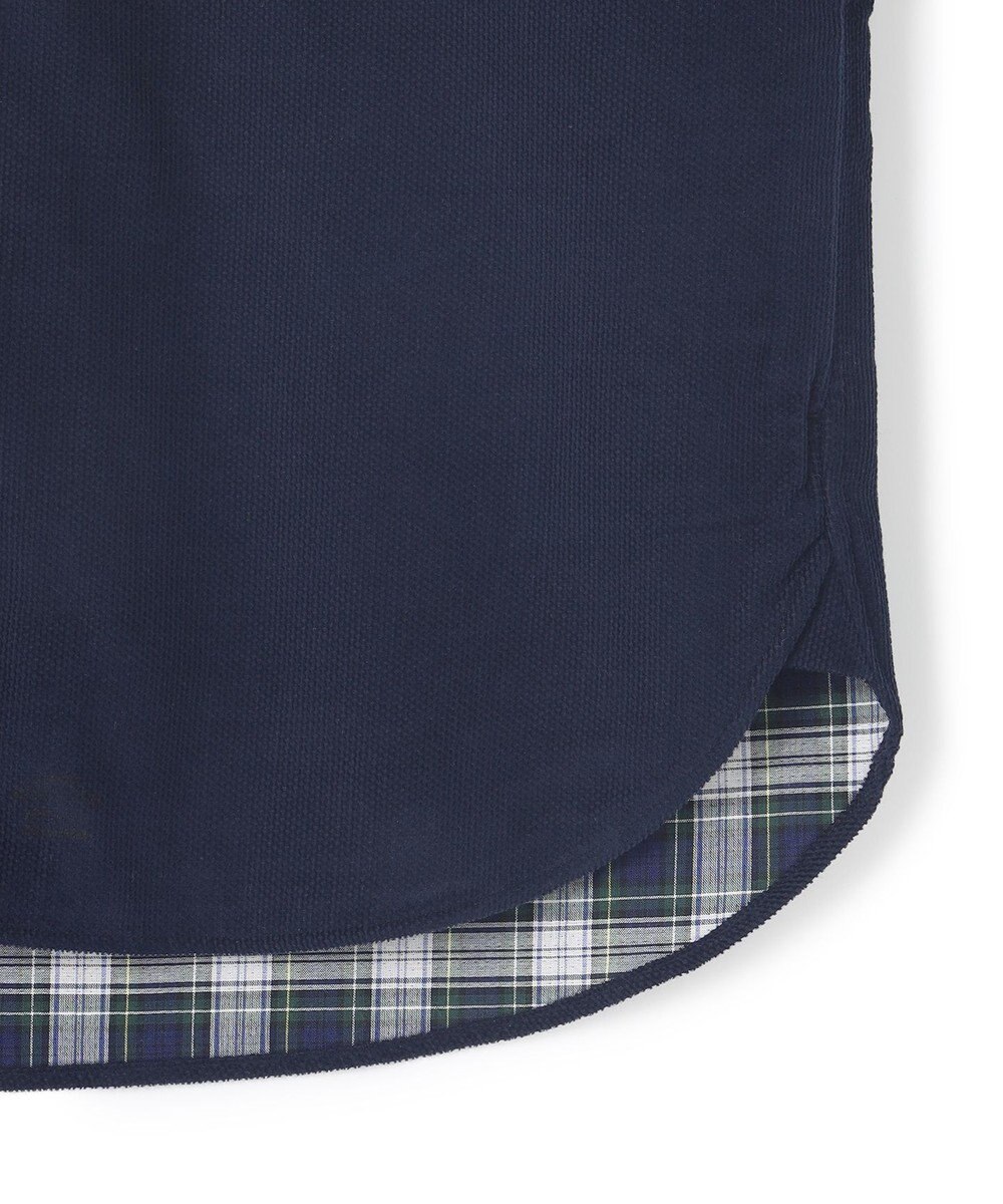 J.PRESS MEN Ｗフェイス キャラメルコールバンドカラー シャツ 