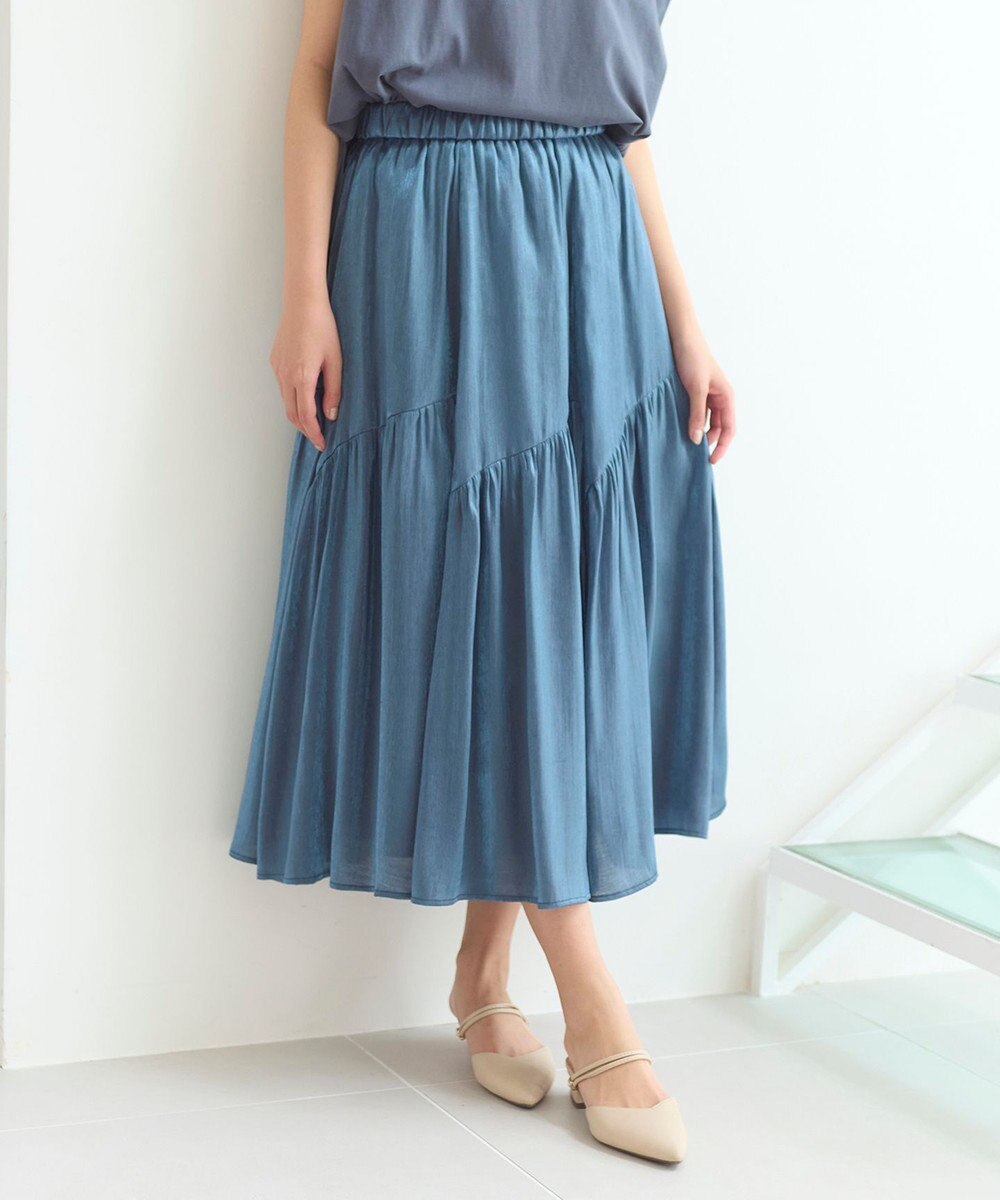 Feroux 【ONWARD CROSSET MAG掲載・セットアイテム】バックギャザーシャイニーセット ワンピース 