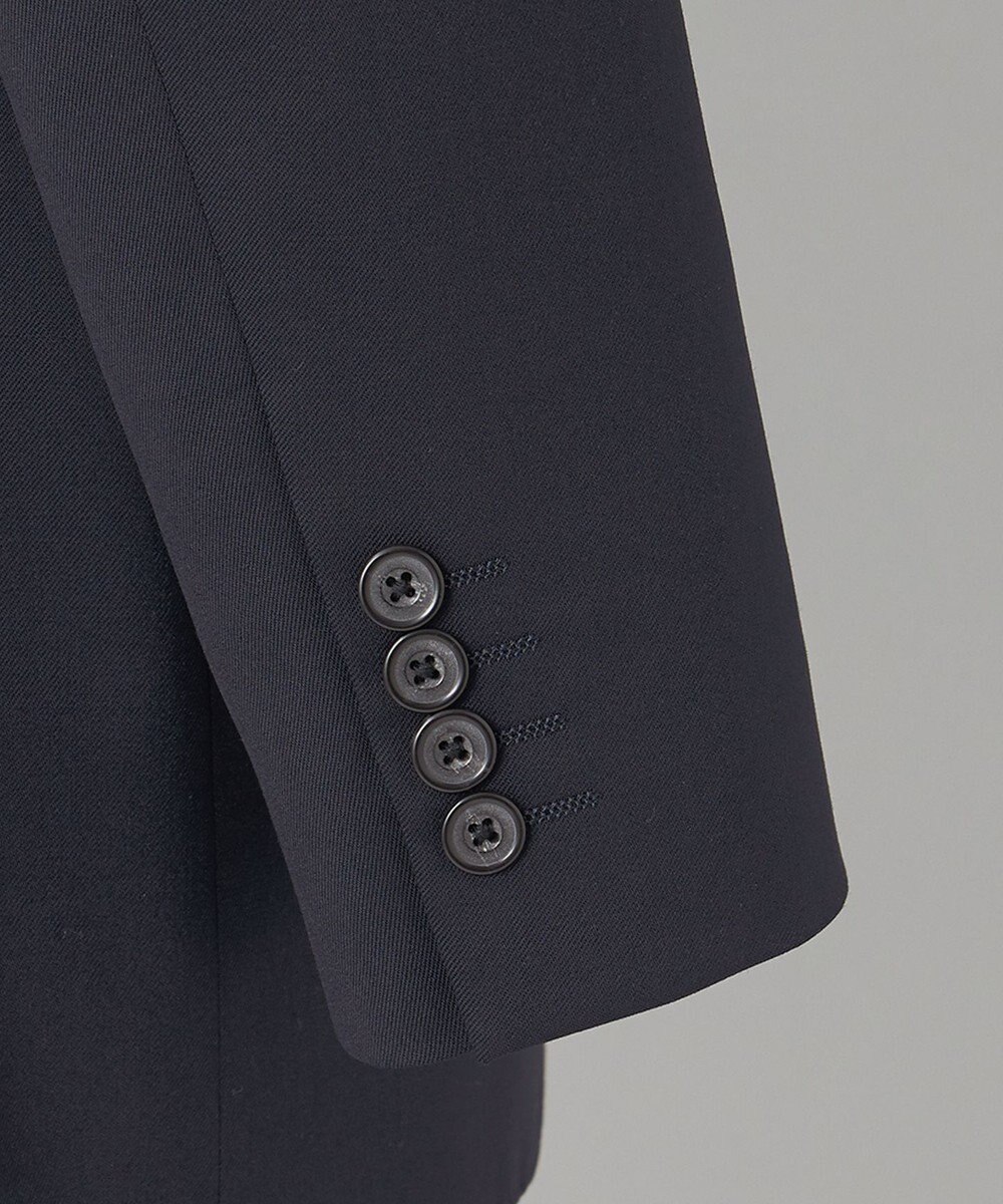 GOTAIRIKU オールシーズン対応【御幸毛織】WOOL×SOLOTEX ストレッチスーツ（ネイビー無地） 