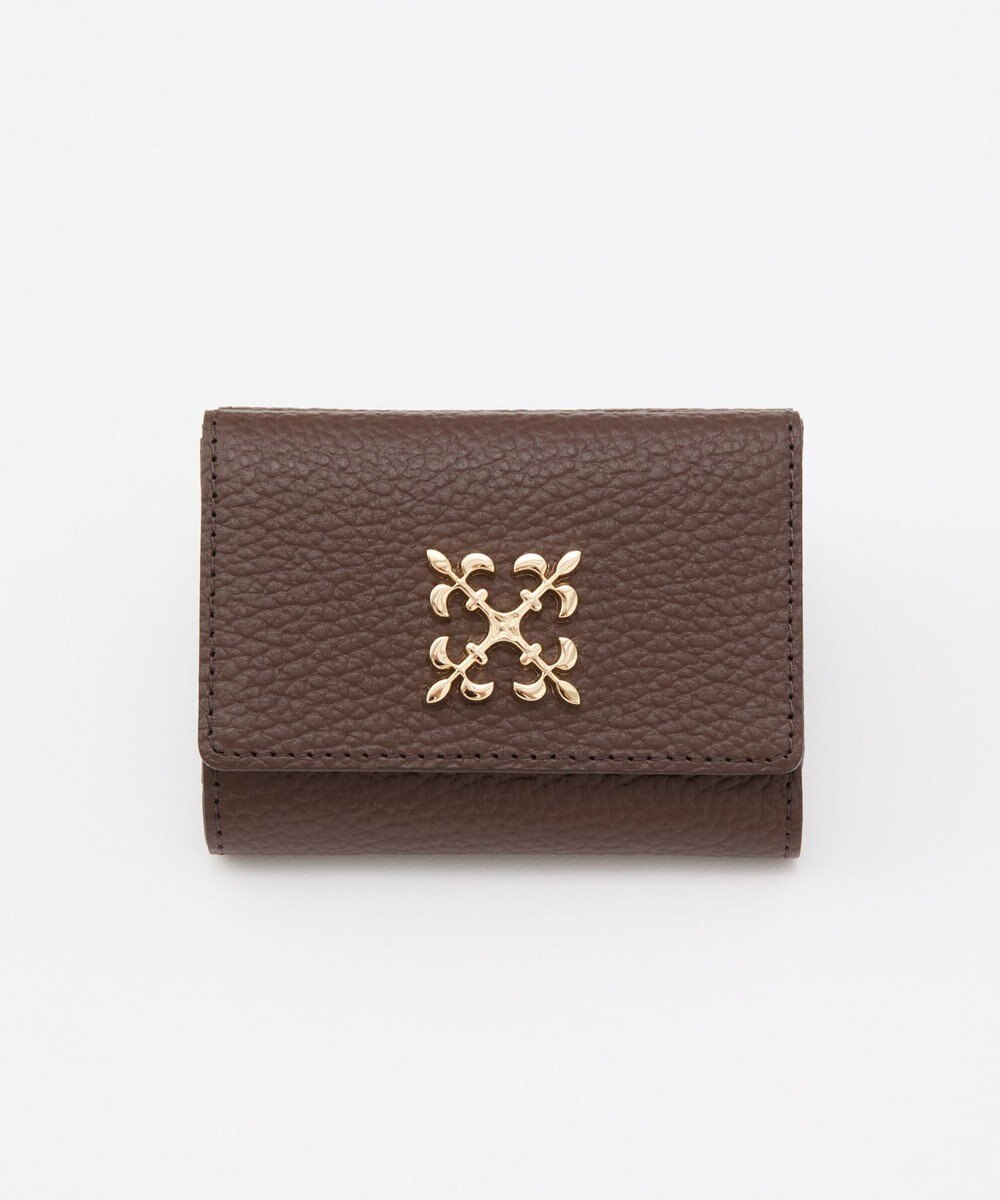 russet 《soeru》モノグラムプレート三つ折りウォレット(SO-397) 