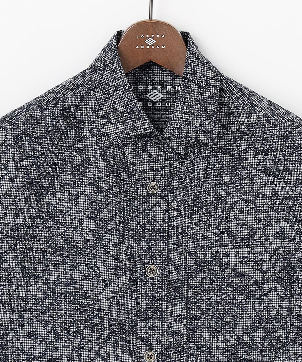JOSEPH ABBOUD 【UV加工/エコ撥水/軽量】ライトウェーブライトボタニカルプリントシャツ 