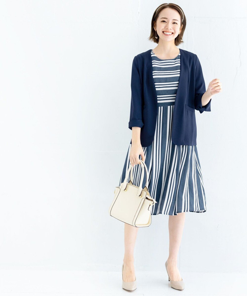 Tiaclasse 【洗える】 1枚でサマになるマルチボーダーワンピース 