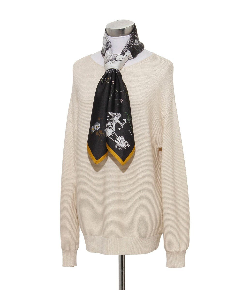 MOONBAT PAUL&JOE ACCESSOIRES(ポール & ジョー) シルクスカーフ 気球 ブーケ 88cm×88cm　手洗いOK 