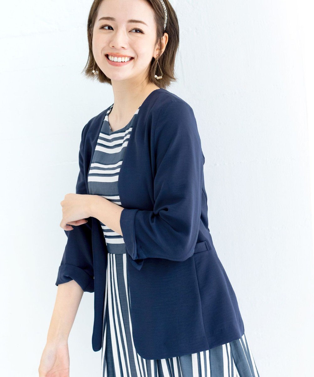 Tiaclasse 【洗える】 1枚でサマになるマルチボーダーワンピース 