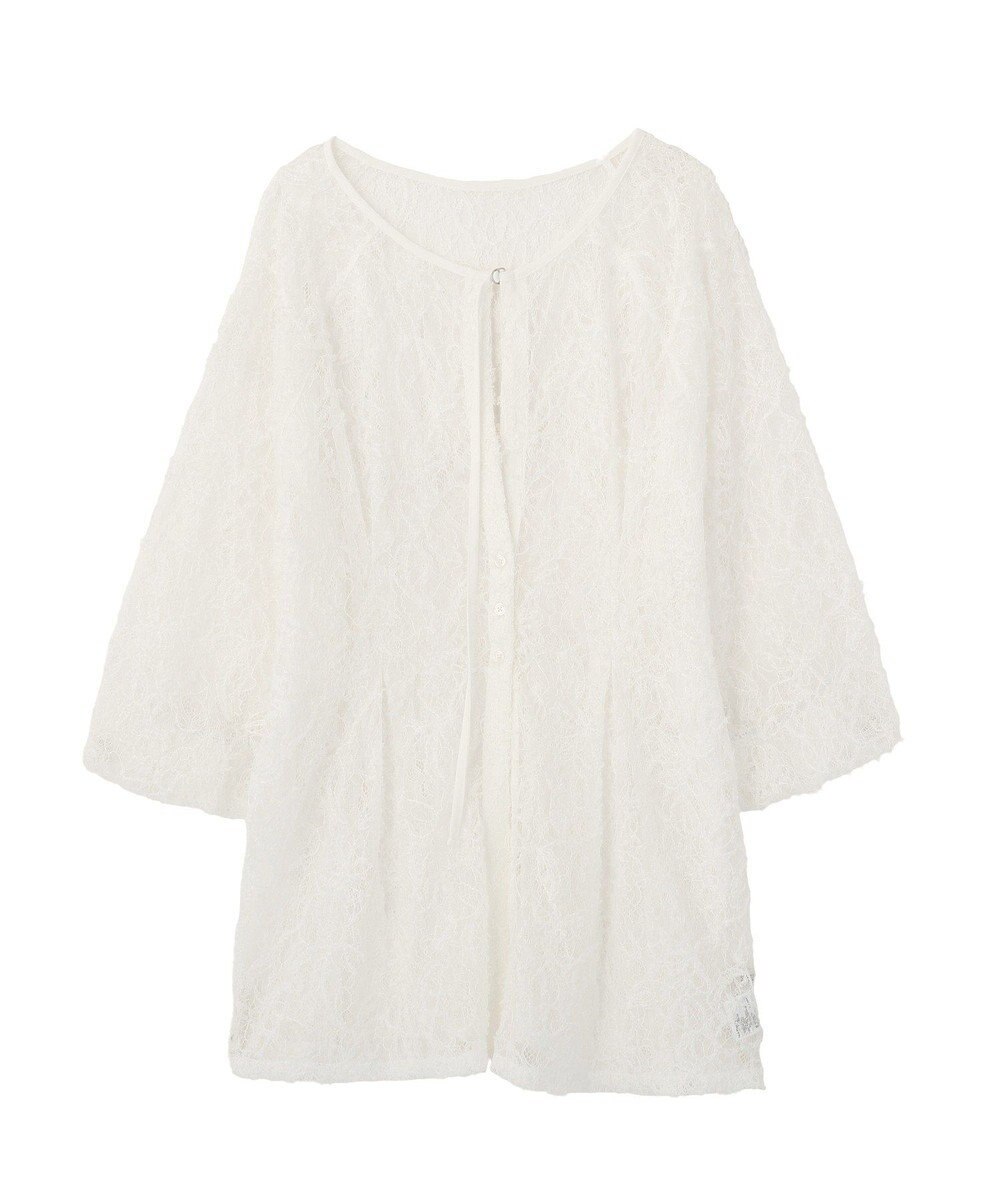 earth music&ecology レースフラワーブラウス 