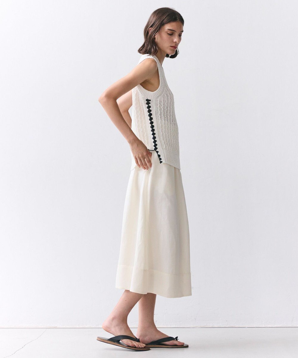 BEIGE， BERNARD / リネン混 ゴールドジップ ハイウエススカート 