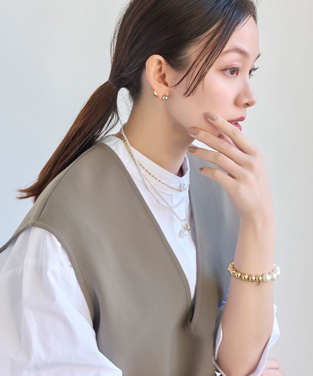 Phoebe メタルボールゴムブレスレット　ゴールド 