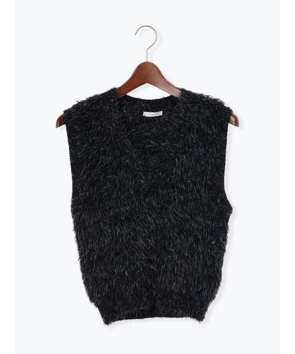 Te chichi シャギーヤーンVネックベスト 