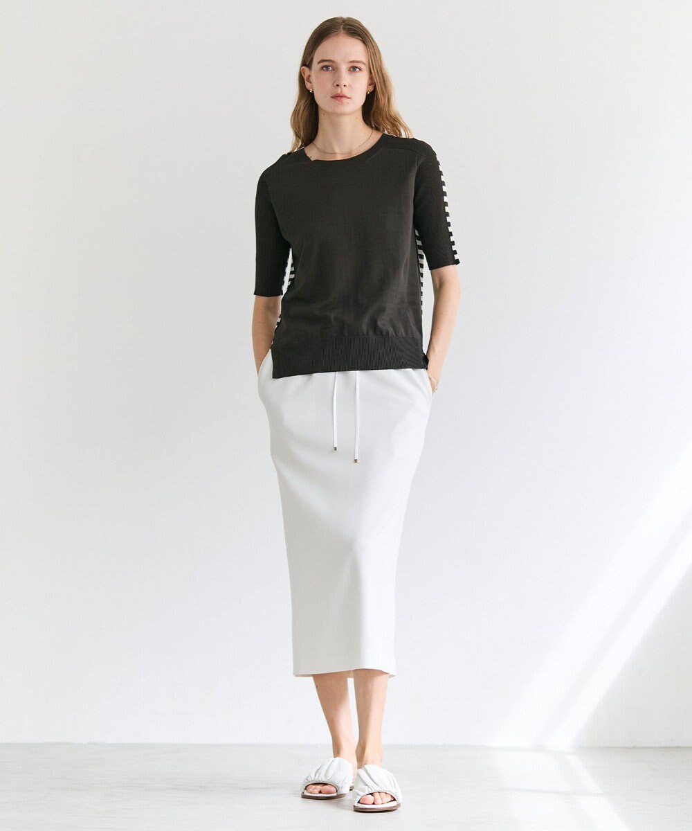 BEIGE， JULIE / コットンシルク 2WAY半袖ニット 