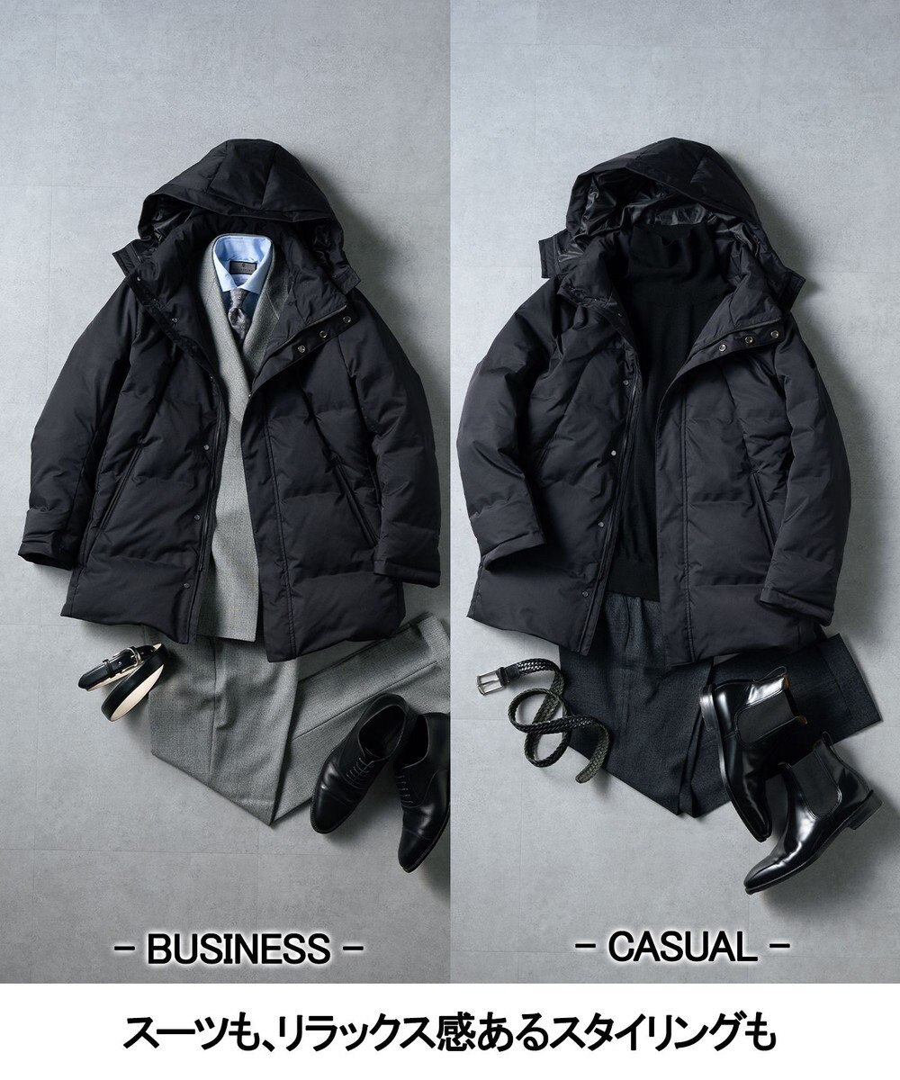 GOTAIRIKU WEB限定【仕事で着られる】ドレスダウンコート_ストレッチツイル_25年新作 