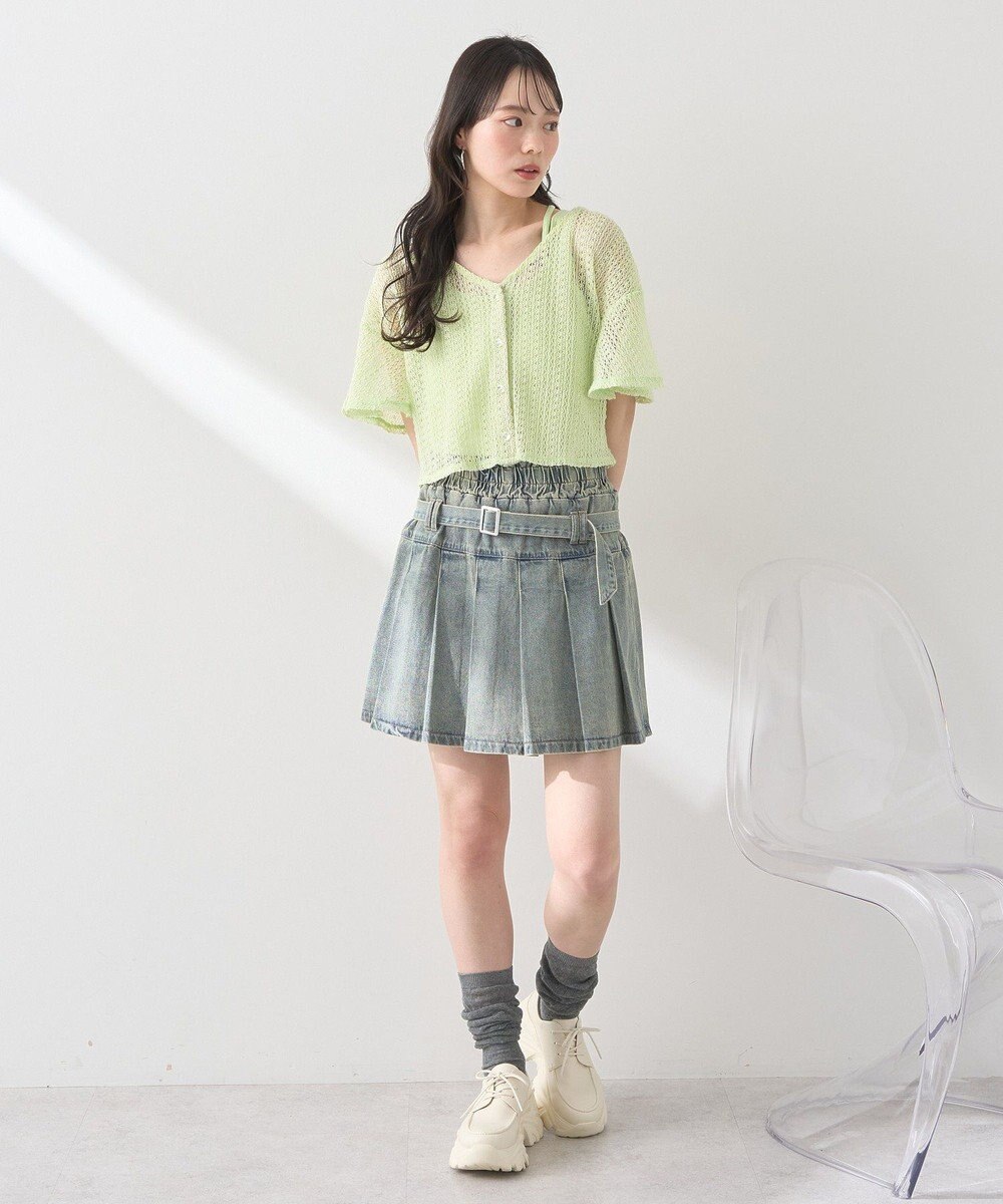 earth music&ecology ＳＥＴ２点レースカーディガン＋レイヤードインナー 