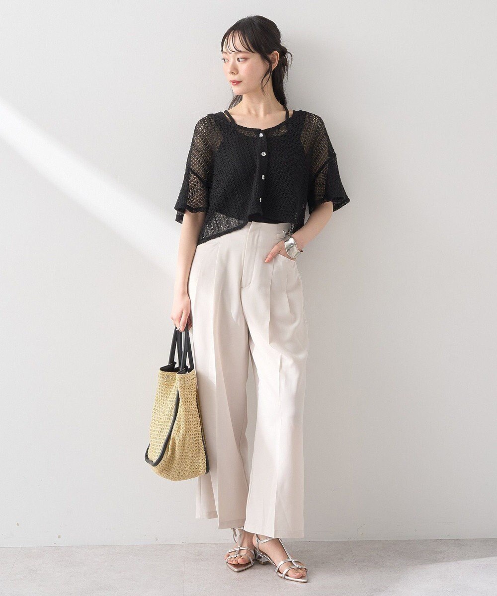 earth music&ecology ＳＥＴ２点レースカーディガン＋レイヤードインナー 