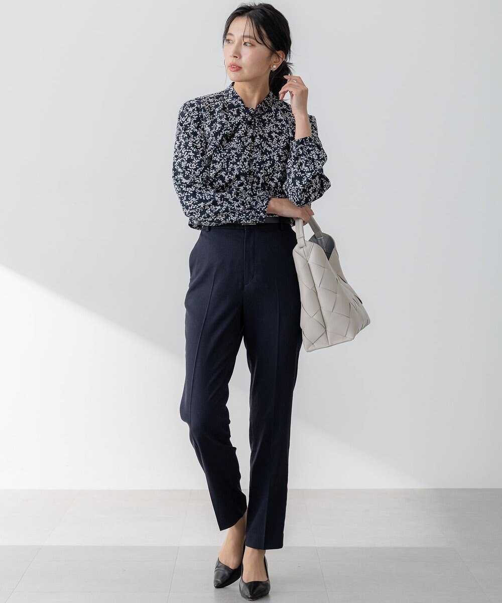 23区 【セットアップ対応/防シワ性/洗える】アイアスマットストレッチ テーパード パンツ 