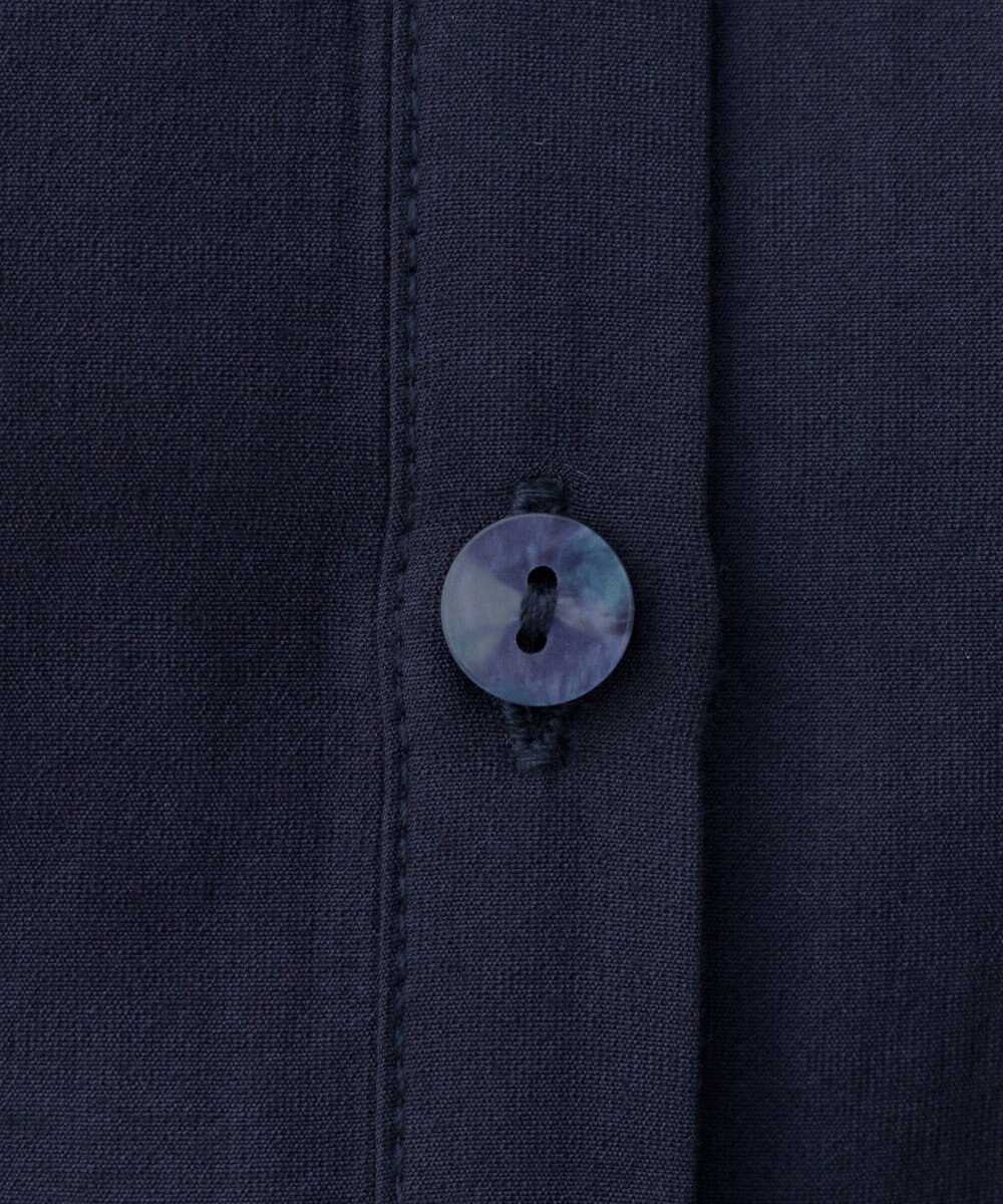 Tiaclasse L 【洗える】ノーカラーシアーシャツ 