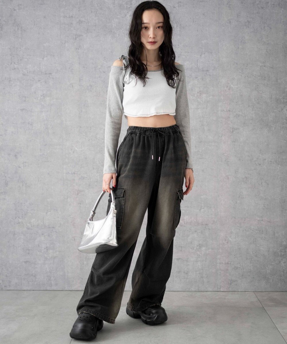 WEGO デニムパラシュートカーゴパンツ 